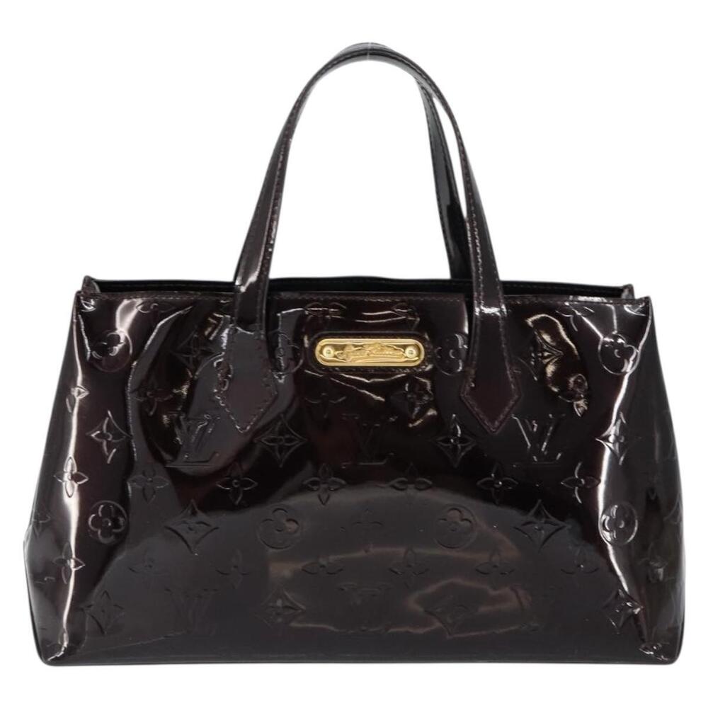 LOUIS VUITTON Monogram Vernis Wilshire PM Hand Bag Amarante M93641 Auth gh1345 - Picture 13 of 16
